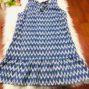 j crew printed sleeveless bow-back Dress